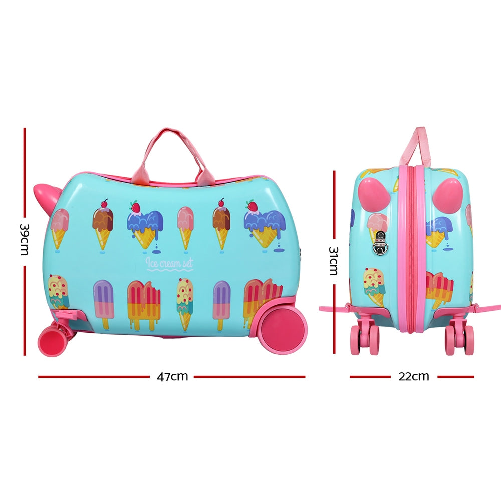 Kids Ride On Luggage - Ice Cream