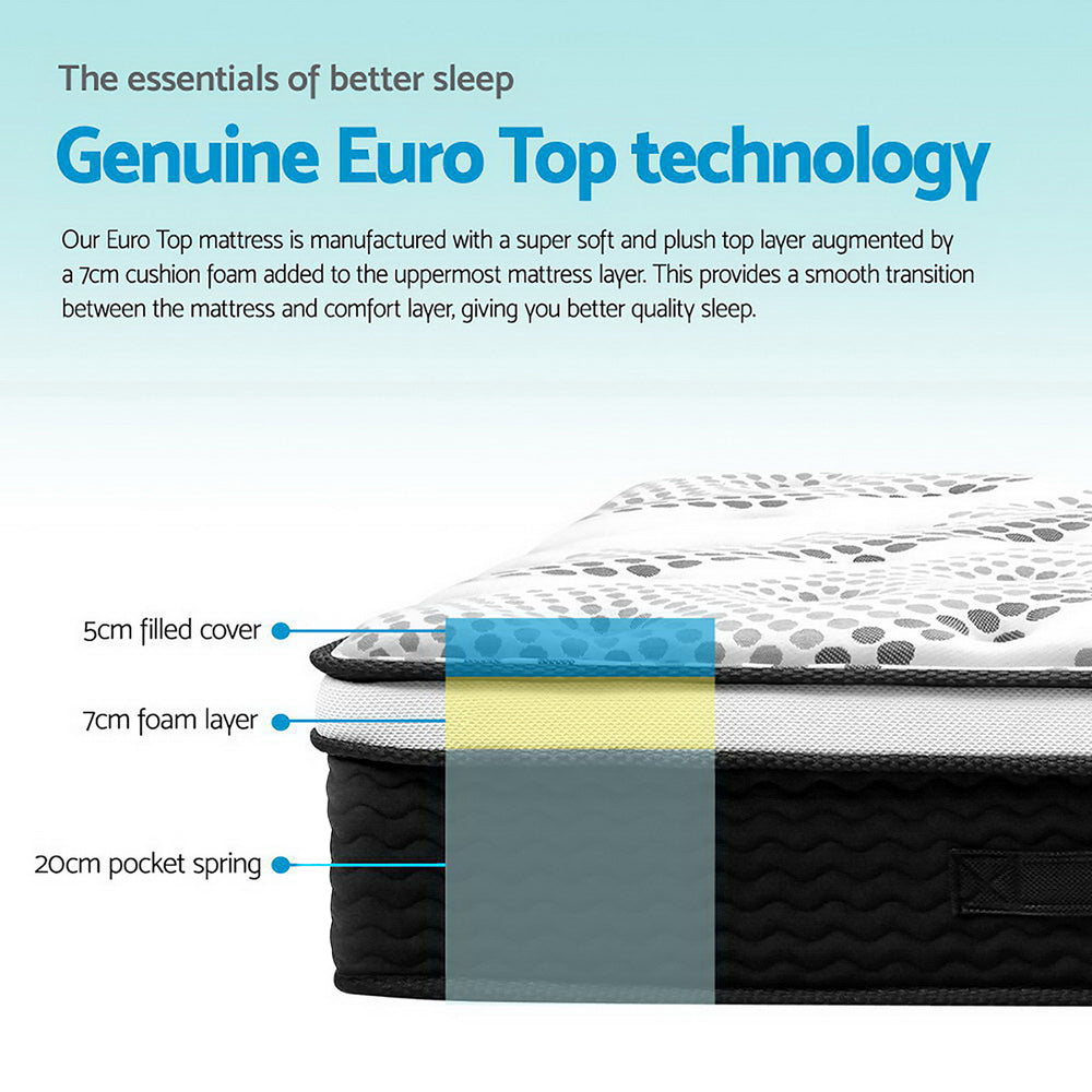 Euro Top Pocket Spring Mattress - Queen