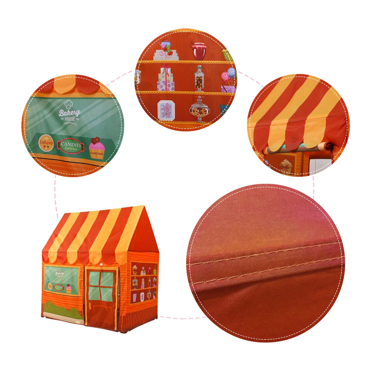 Kids Dessert House Tent - Brown