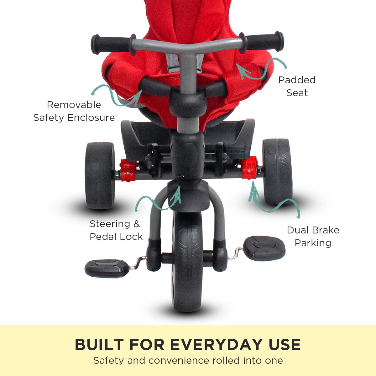 Veebee Explorer 3in1 Kids Trike With Canopy - Red