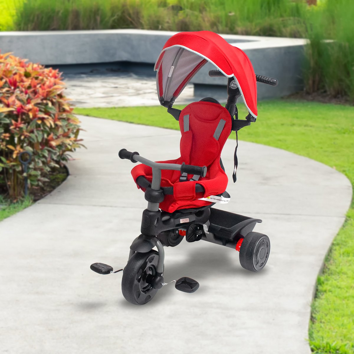 Veebee Explorer 3in1 Kids Trike With Canopy - Red