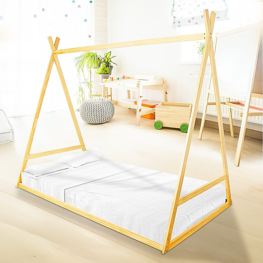 Kids Montessori Tent Floor Bed - King Single