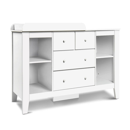 Baby Change Table & Tall Boy Drawers - White