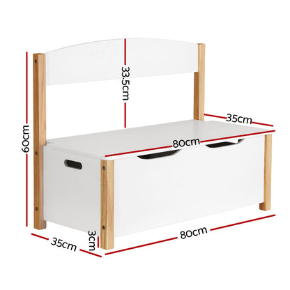 Kids Toy Box Storage Chest with Bench Seat