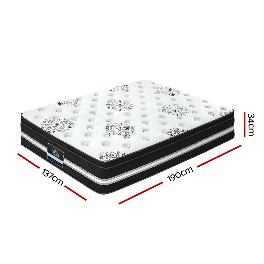 Cool Gel Memory Foam Euro Top Pocket Spring Mattress - Double