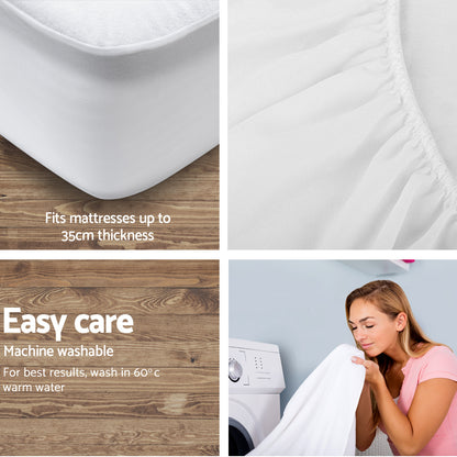 Waterproof Bamboo Mattress Protector - Double