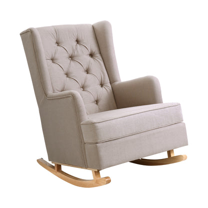 Rocking Armchair Feeding Chair - Beige