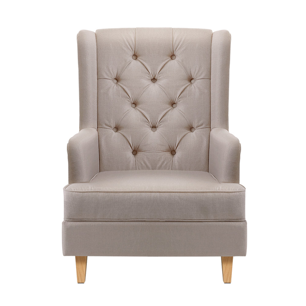 Rocking Armchair Feeding Chair - Beige